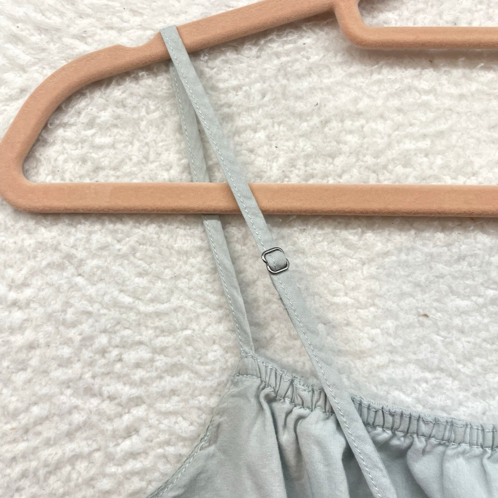 Abercrombie And Fitch Shirt Womens XS Blue Crop Tank Top Y2K Retro Boho Tie - Picture 4 of 10